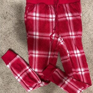 Red Plaid Jogger Pants